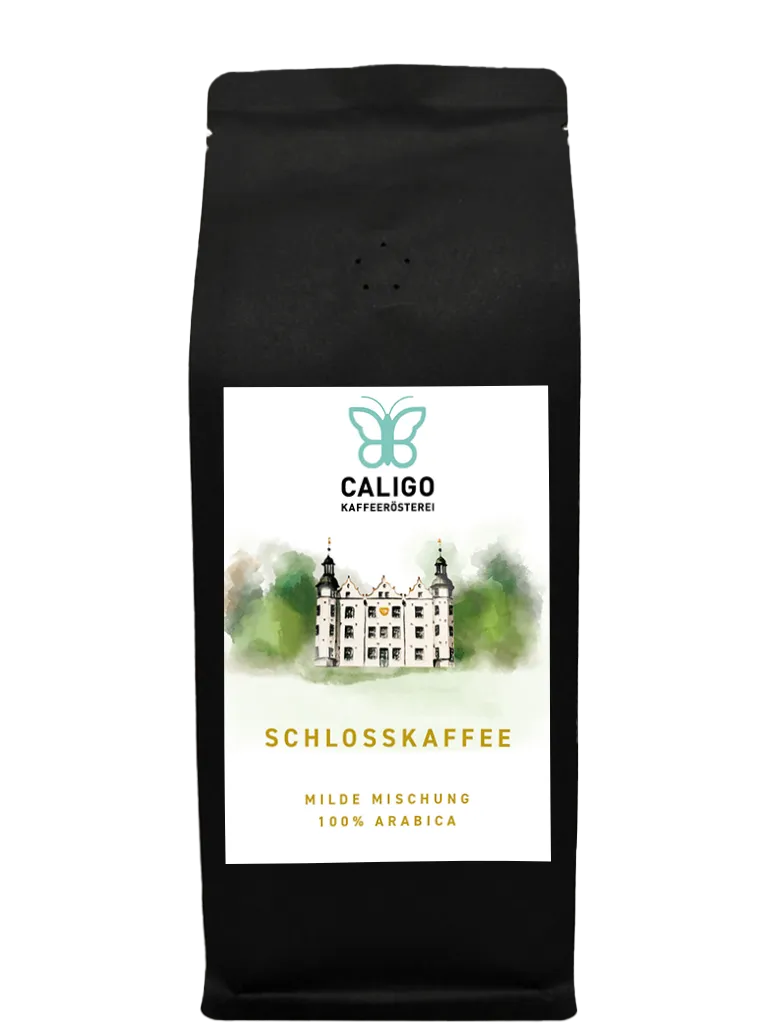 Caligo Schlosskaffee Filterkaffee 250g Bohnen nussig-schokoladig