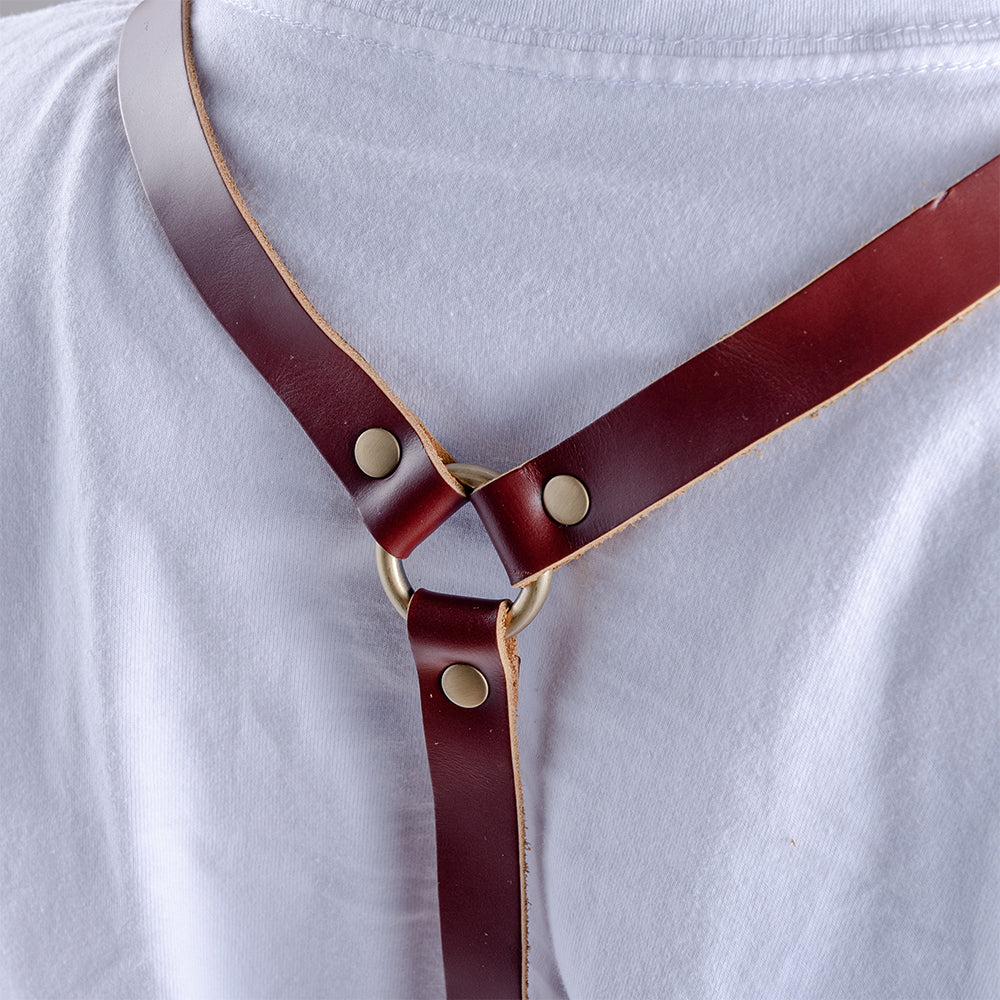 Mondo del Caffè Barista Buddy Schürze Jeans Leder 73x59