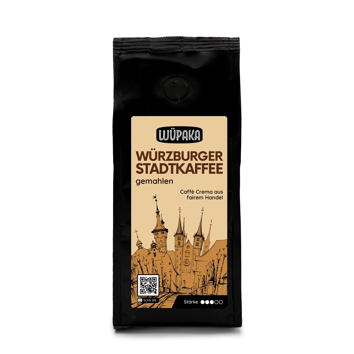 Würzburger Stadtkaffee WÜPAKA Kaffee 250g ganze Bohne fair