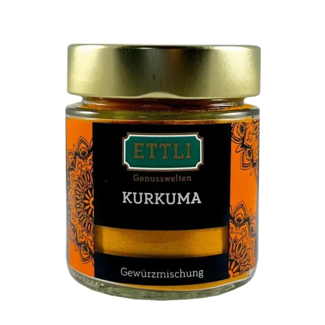 ETTLI Kurkuma Gelbwurz gemahlen 60 g im Glas