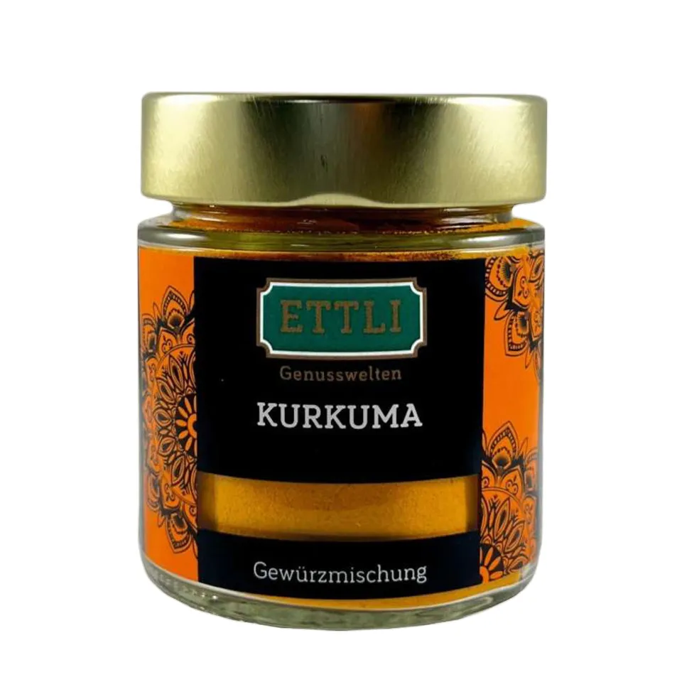 ETTLI Kurkuma Gelbwurz gemahlen 60 g im Glas