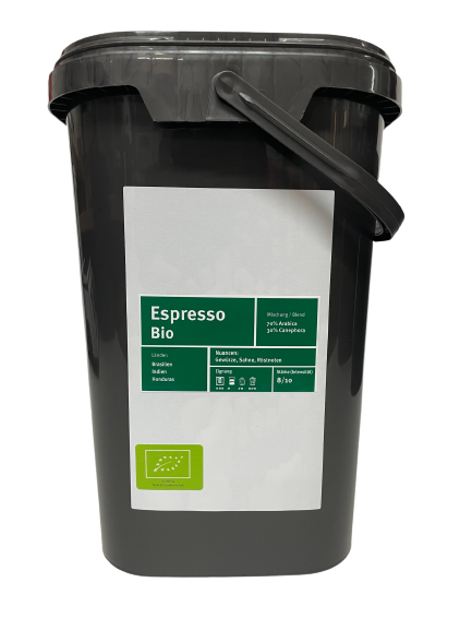 Mondo del Caffè Espresso Bio Espresso 1 kg ganze Bohne 70/30