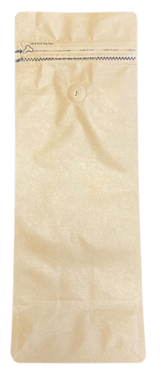 Mondo del Caffè Blockbodenbeutel Kraftpapier Kaffeebeutel 250 g Ventil