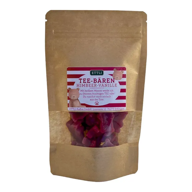 ETTLI Tee-Bären Himbeer-Vanille Früchtetee 80 g fruchtig