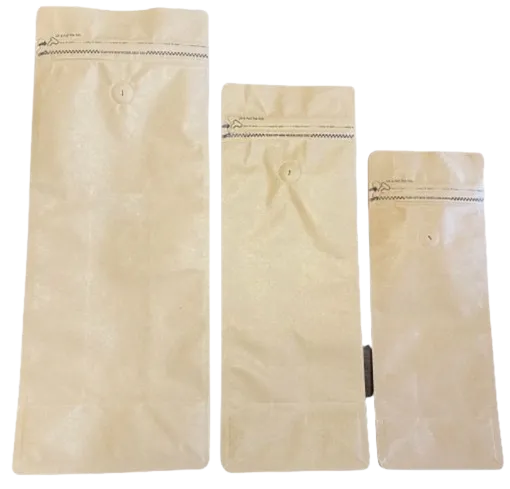 Mondo del Caffè Blockbodenbeutel Kraftpapier Kaffeebeutel 250 g Ventil