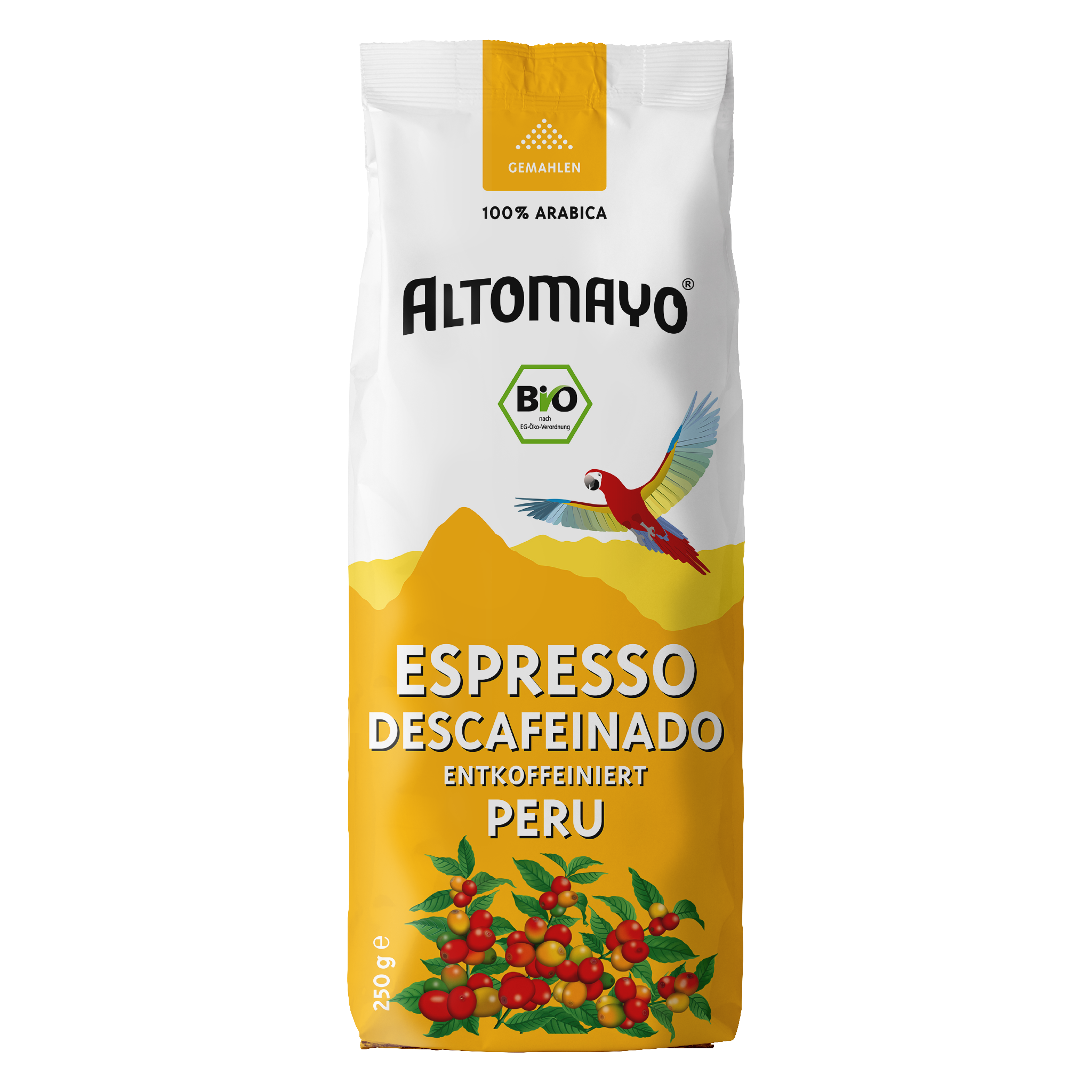 Altomayo Bio-Espresso Descafeinado gemahlen 250 g koffeinfrei