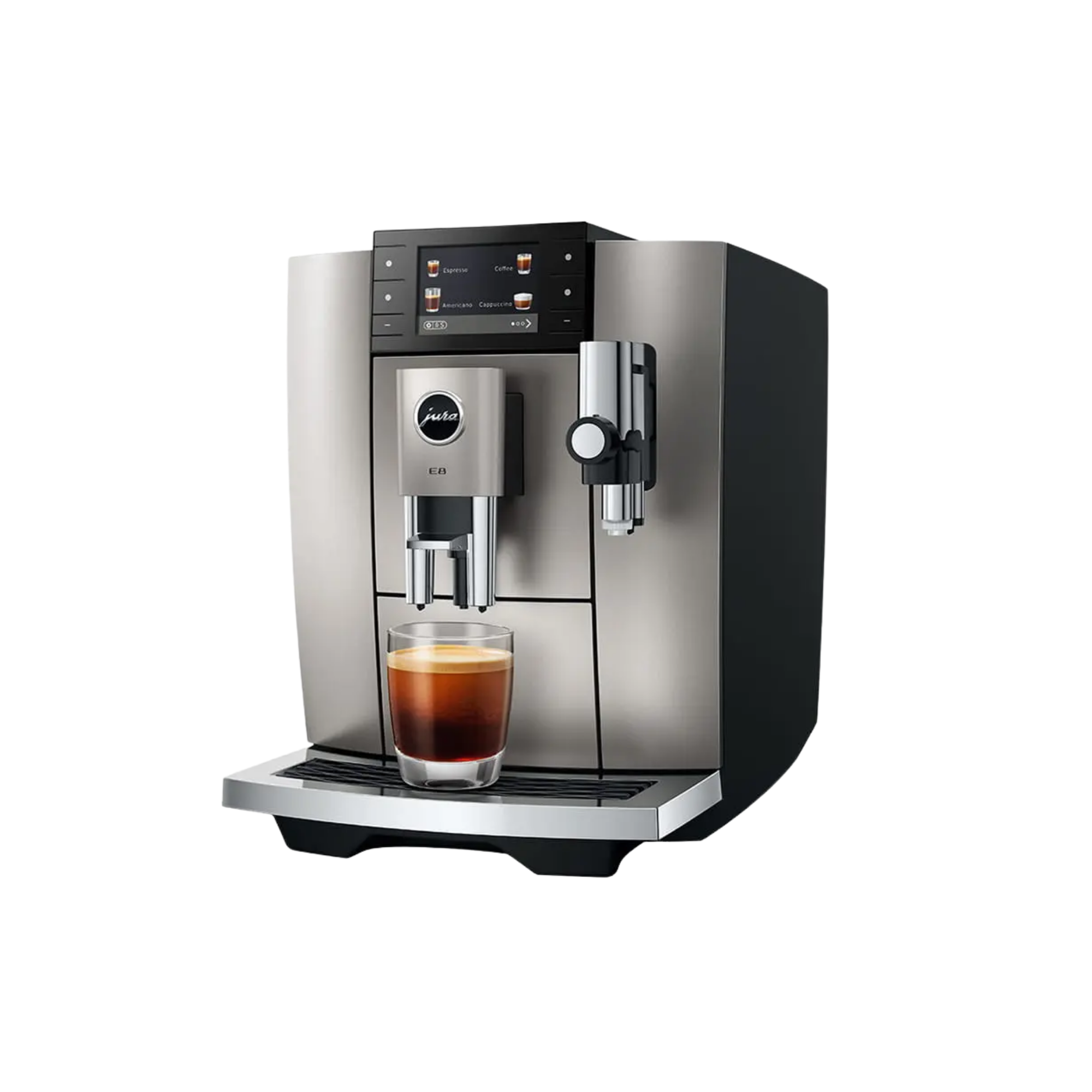Jura E8 Kaffeevollautomat Midnight Silver 27 Spezialitäten