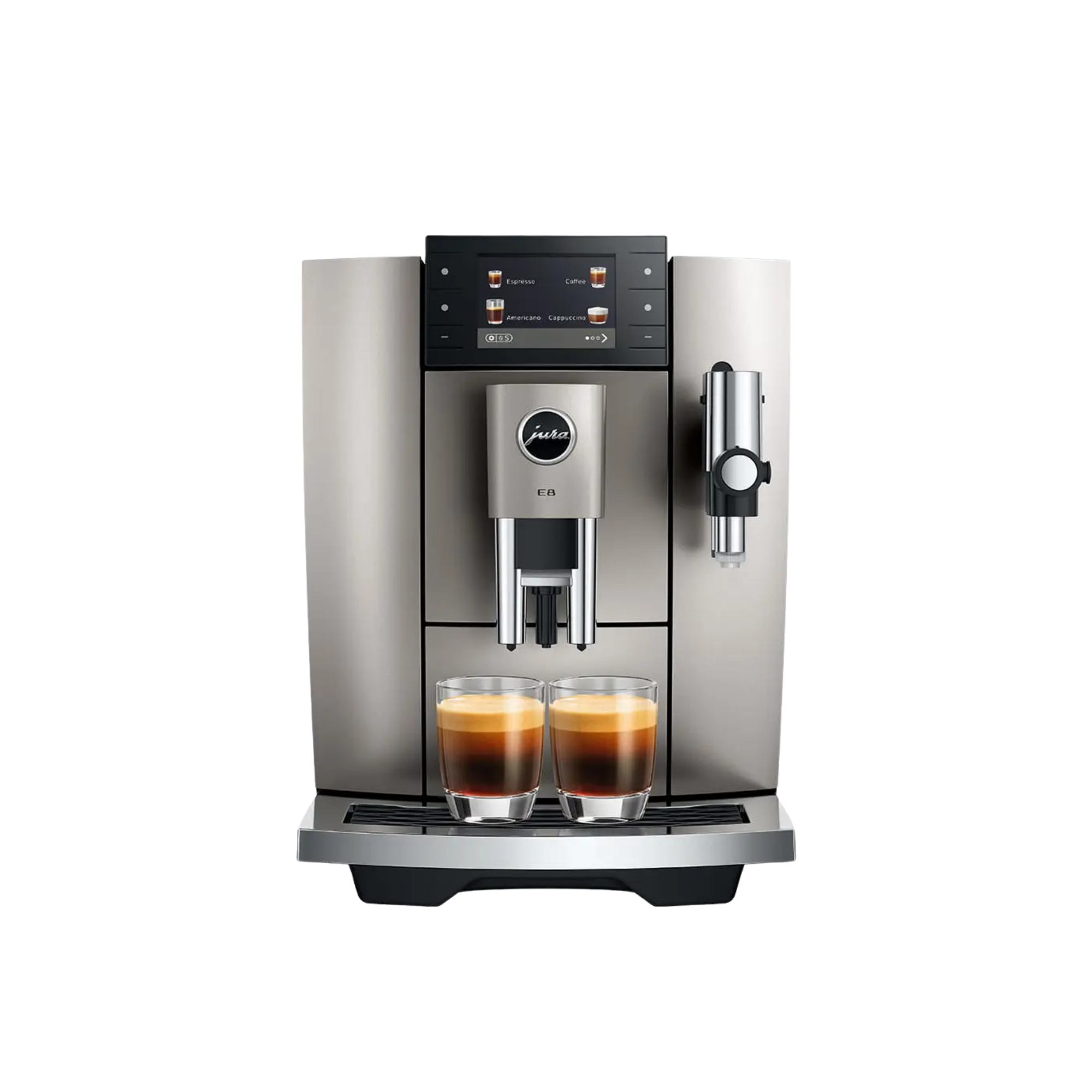 Jura E8 Kaffeevollautomat Midnight Silver 27 Spezialitäten