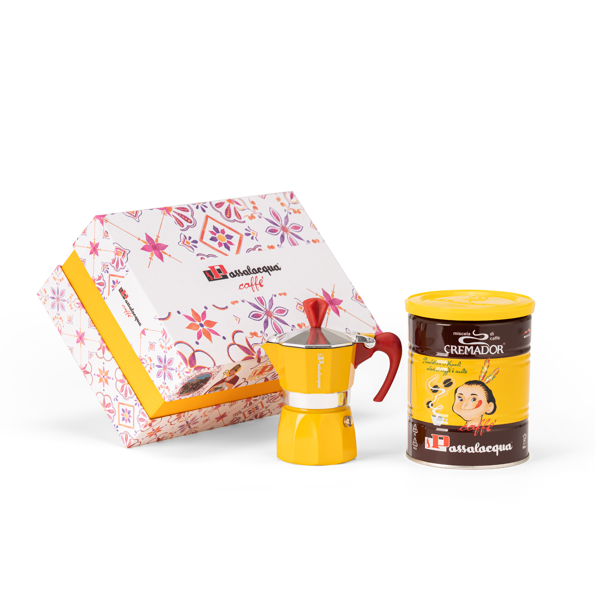 Passalacqua Cremador Geschenkbox Moka + Kaffee gemahlen 250g
