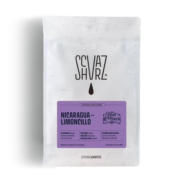 Schvarz Filter Nicaragua El Limoncillo Kaffee 350g ganze Bohnen