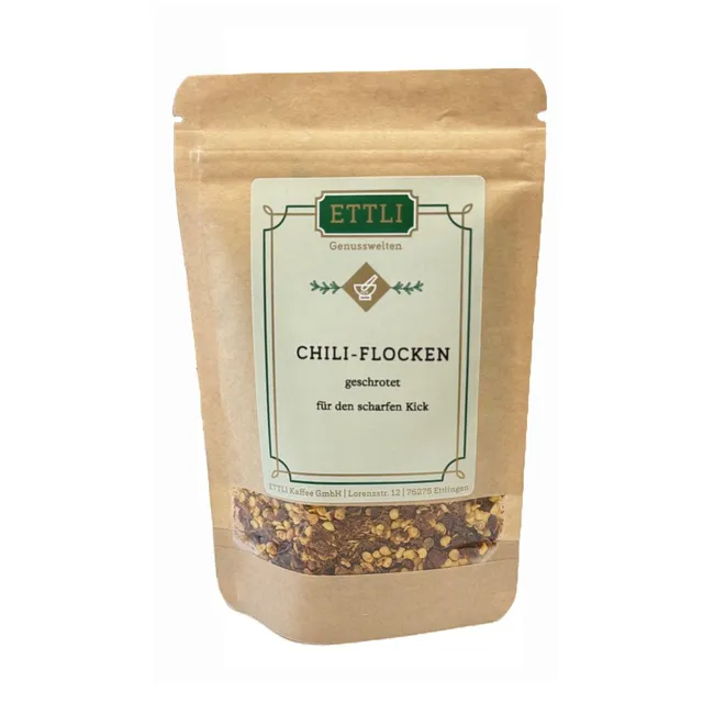 ETTLI Chili Flocken geschrotet Einzelgewürz 40 g scharf