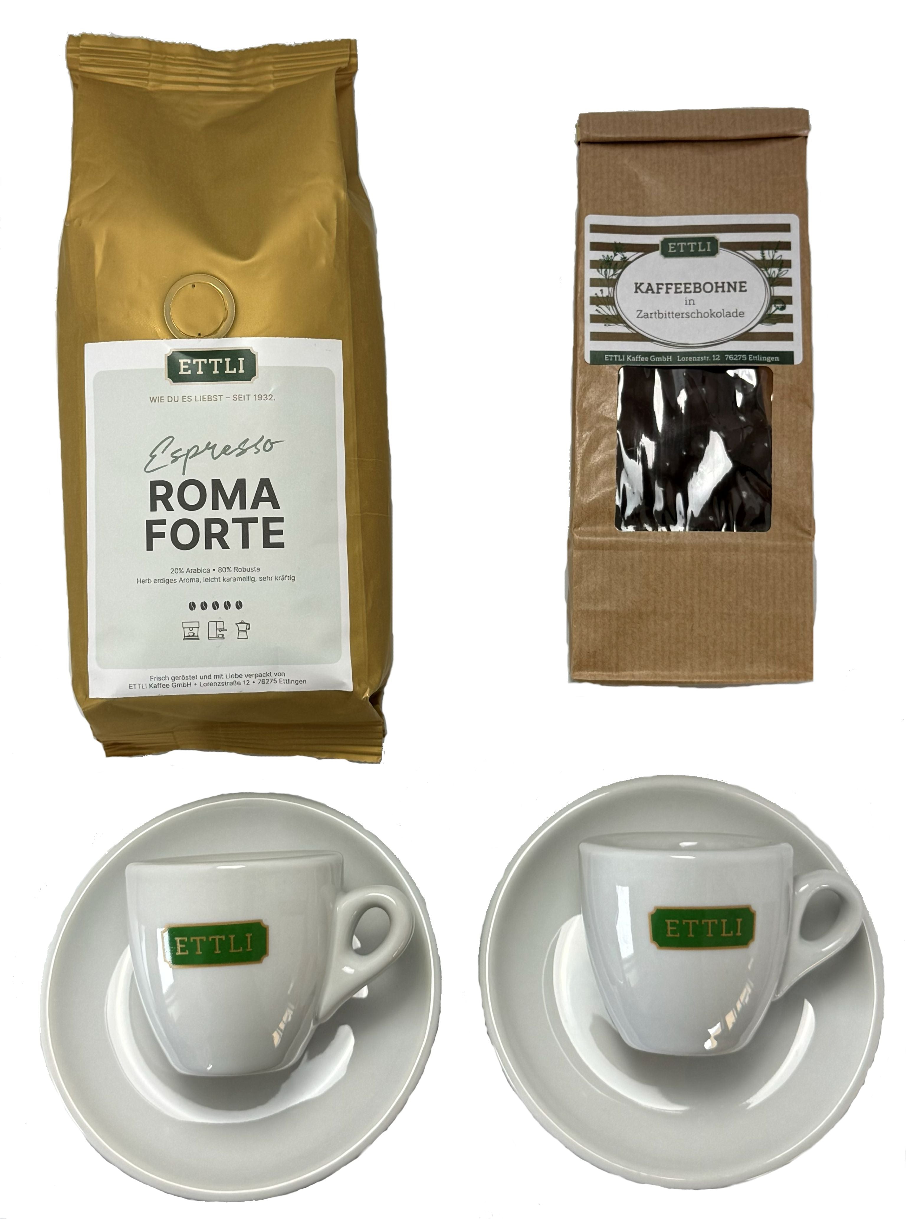 ETTLI Espresso Geschenkset Espressopause Roma Forte Set