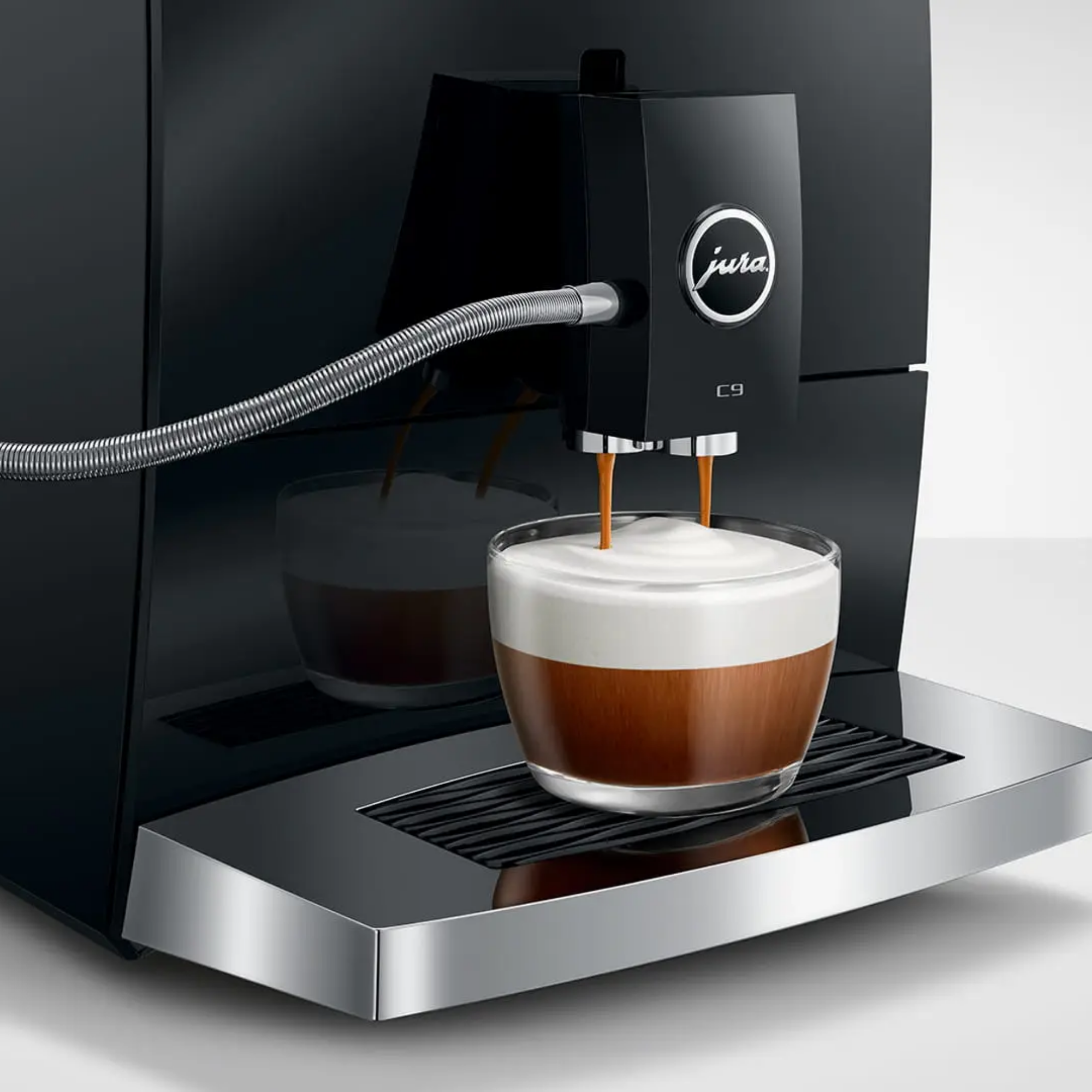 Jura C9 Kaffeevollautomat Piano Black 17 Spezialitäten