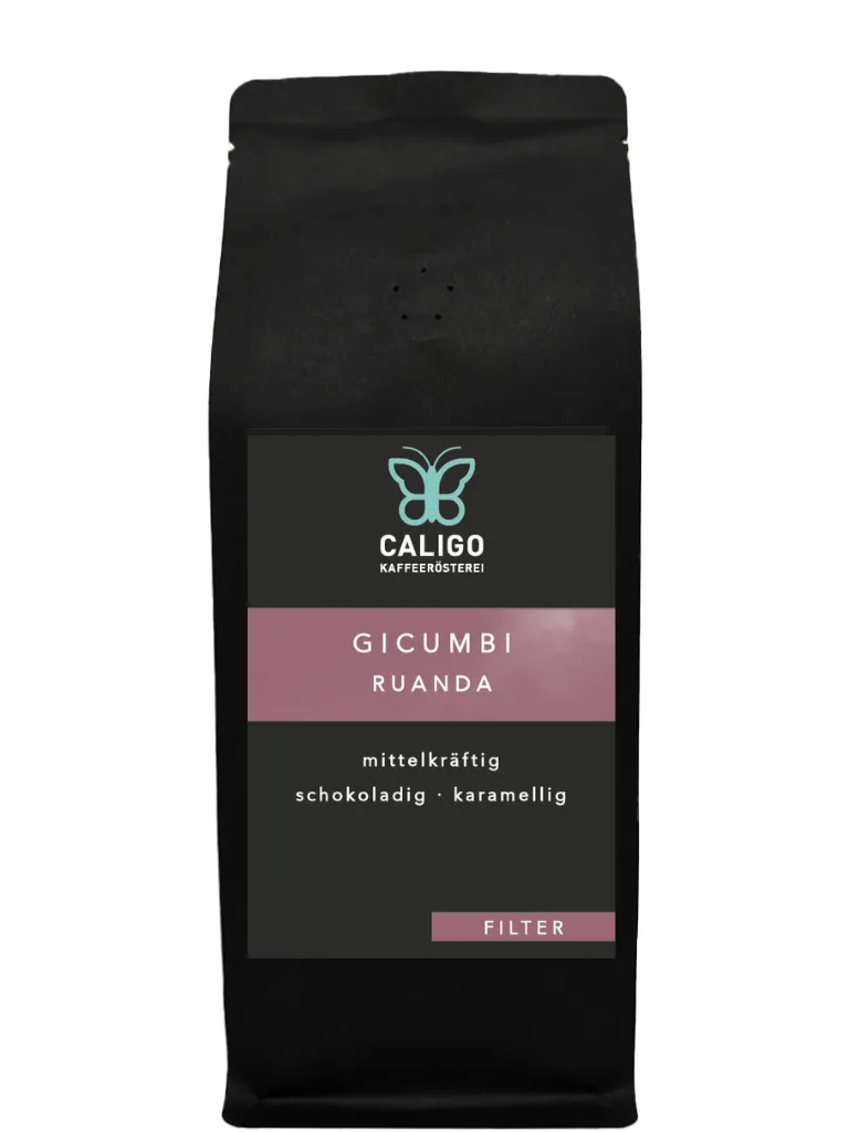 Caligo Gicumbi Ruanda Filterkaffee 250g Bohne Karamell