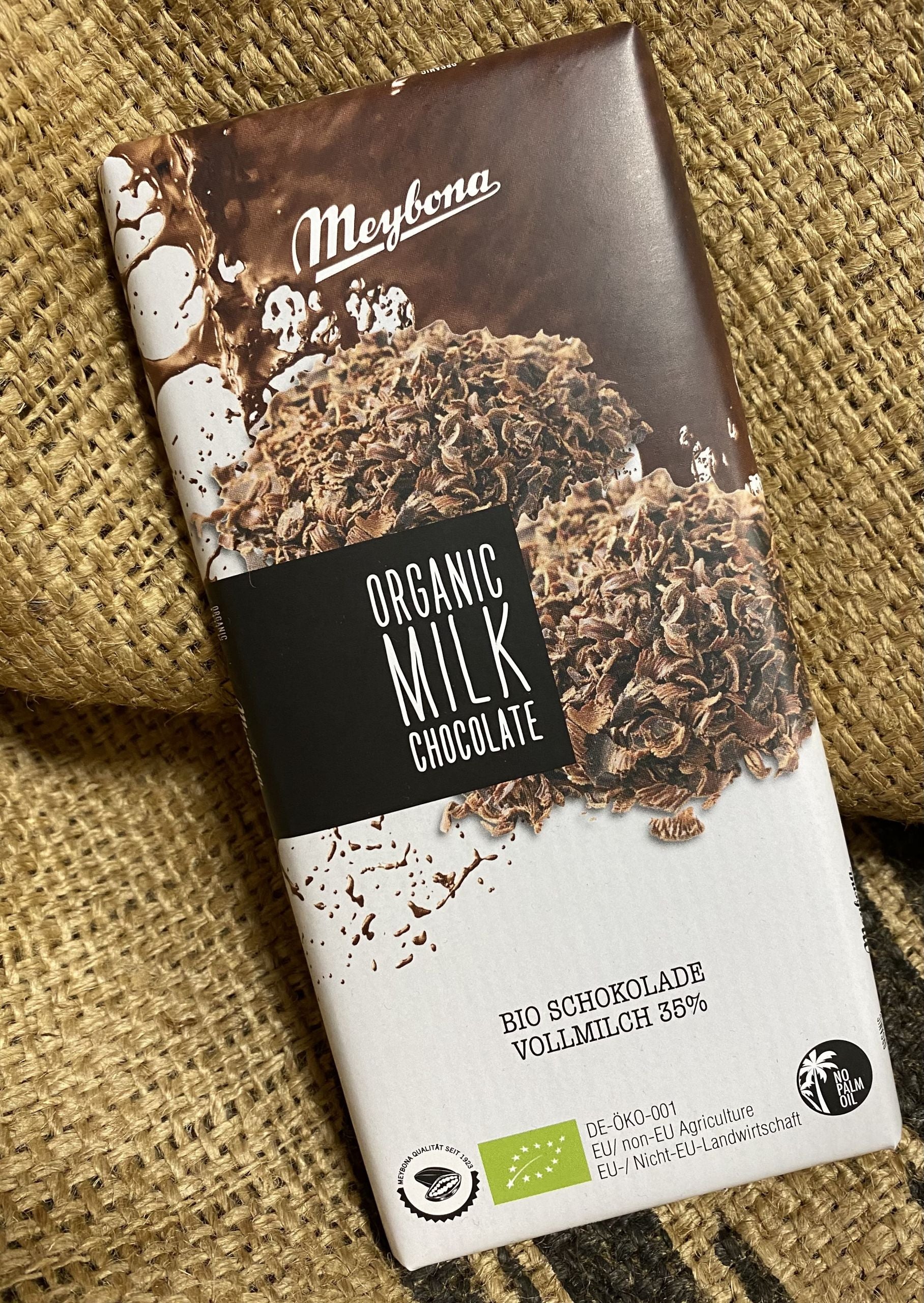Meybona Bio Vollmilch Schokolade 35% Kakao Tafel