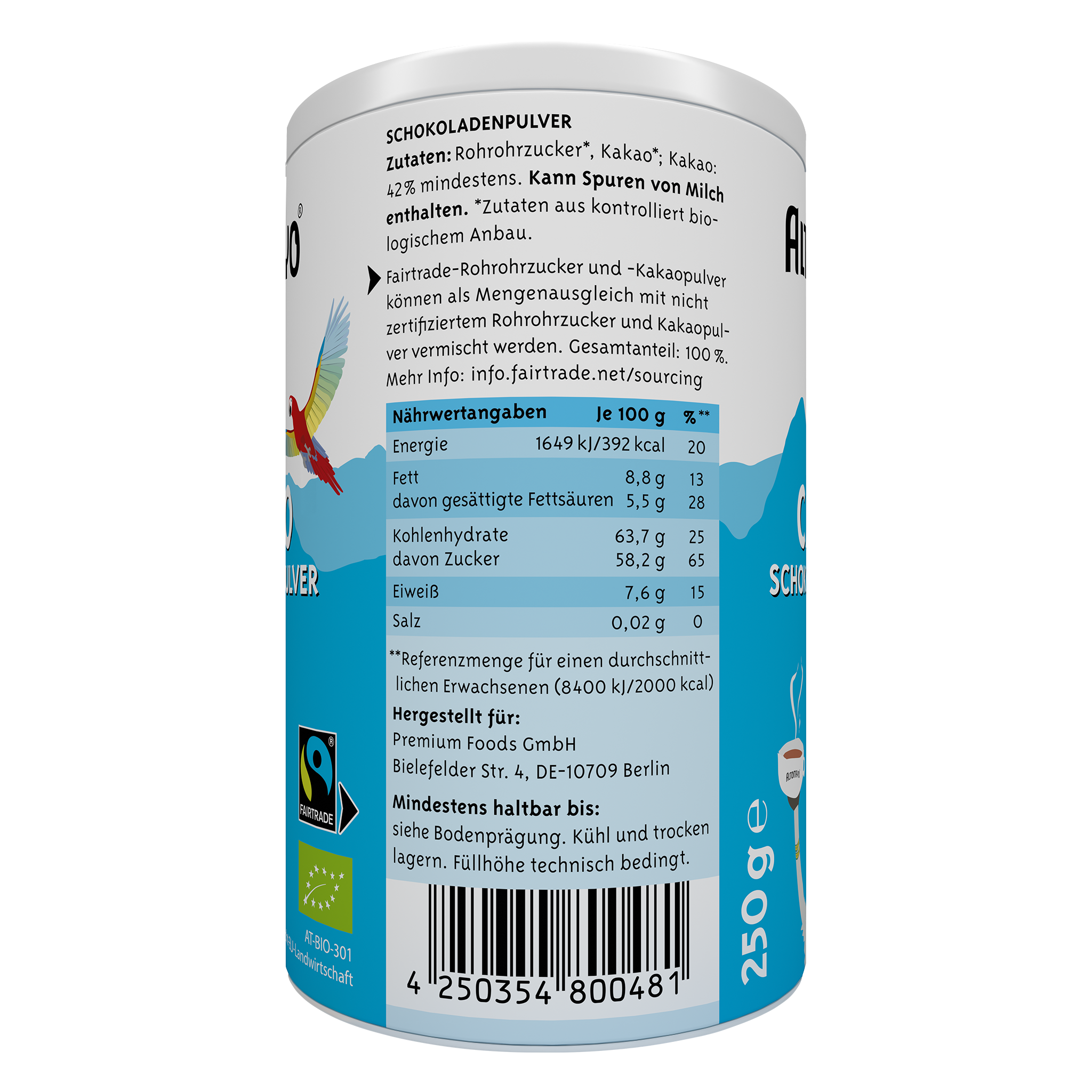 Altomayo Bio-Cacao Schokoladenpulver 250 g 42% Kakao