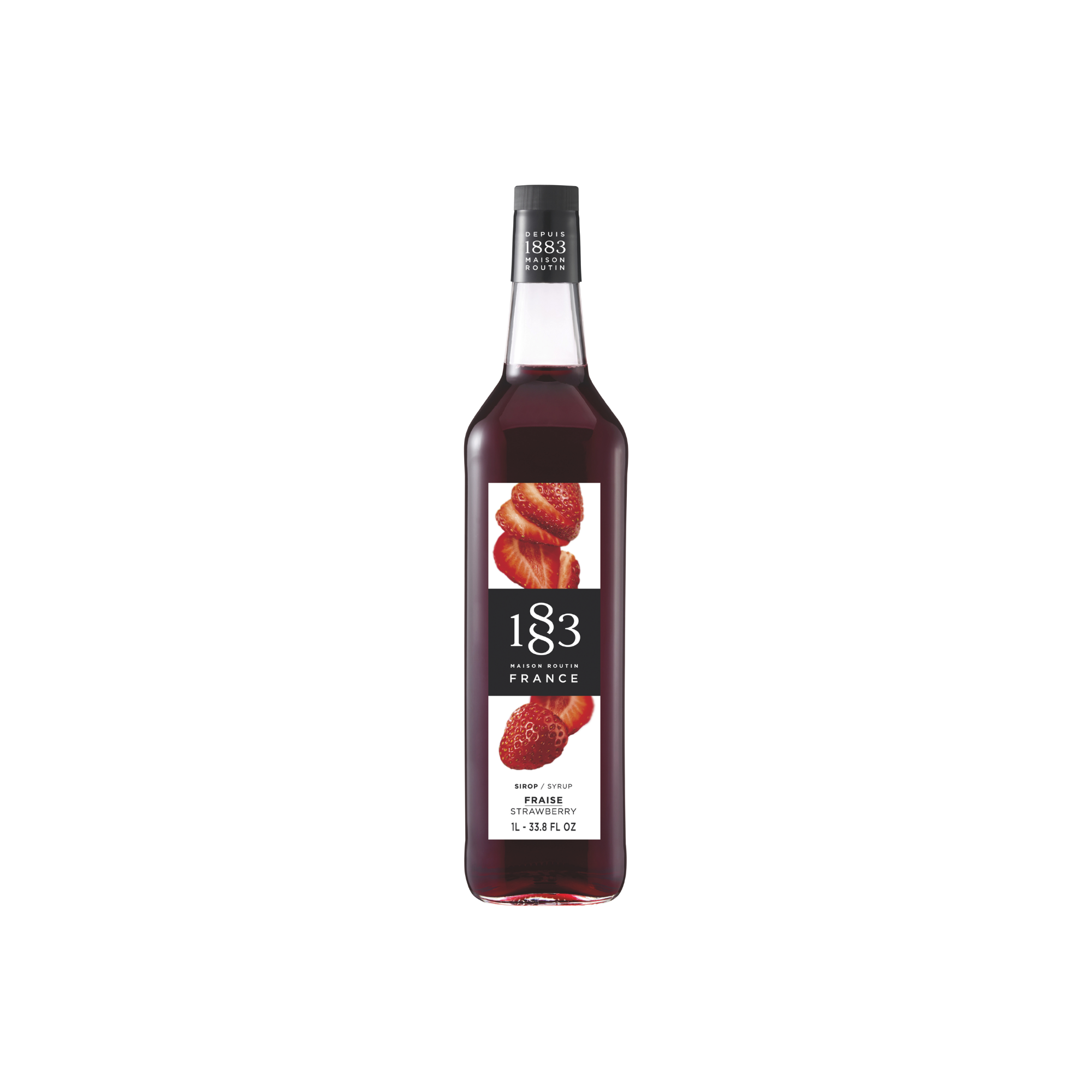 Maison Routin 1883 Erdbeer Sirup 1L Rohrzucker Cocktail