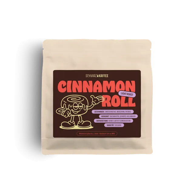 Schvarz Cinnamon Roll Filterkaffee Bohnen 250 g süß