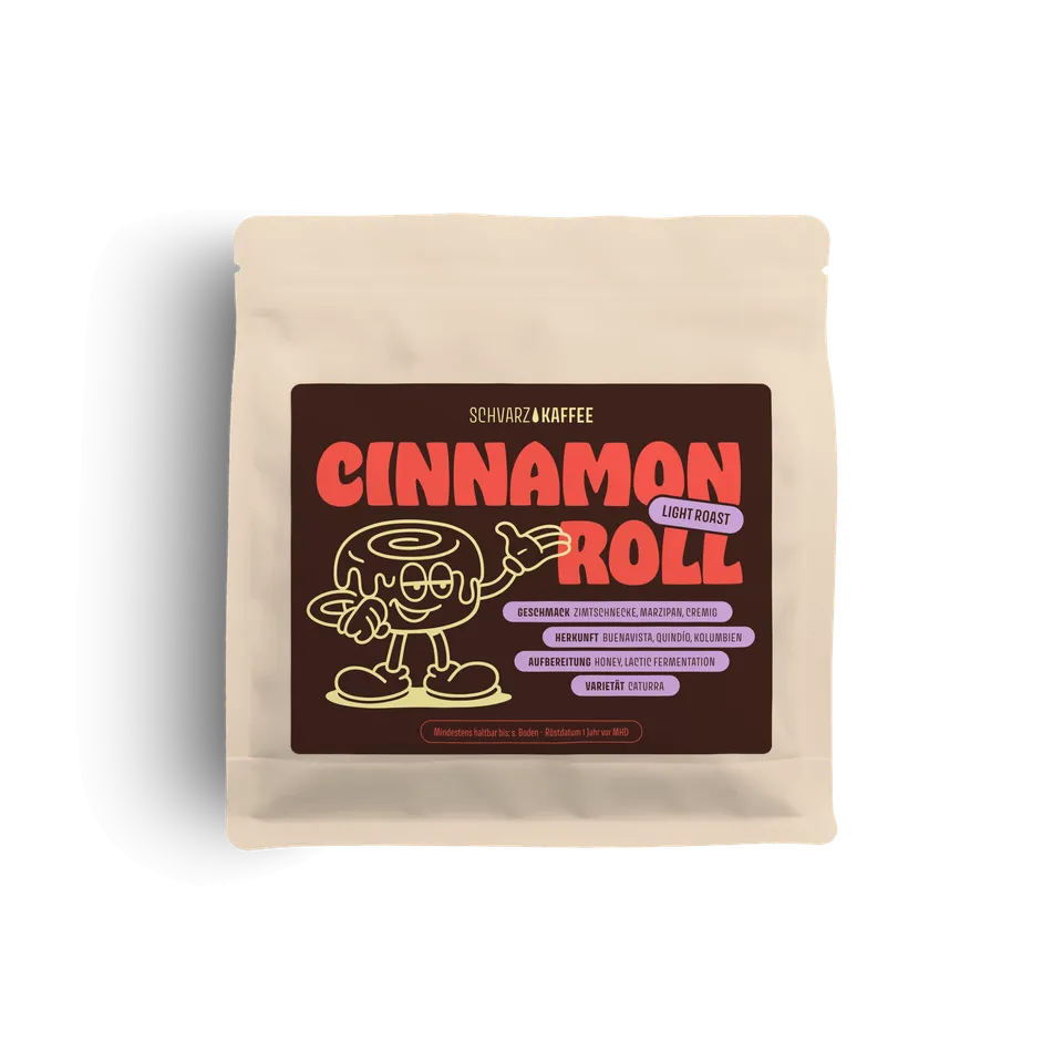 Schvarz Cinnamon Roll Filterkaffee Bohnen 250 g süß