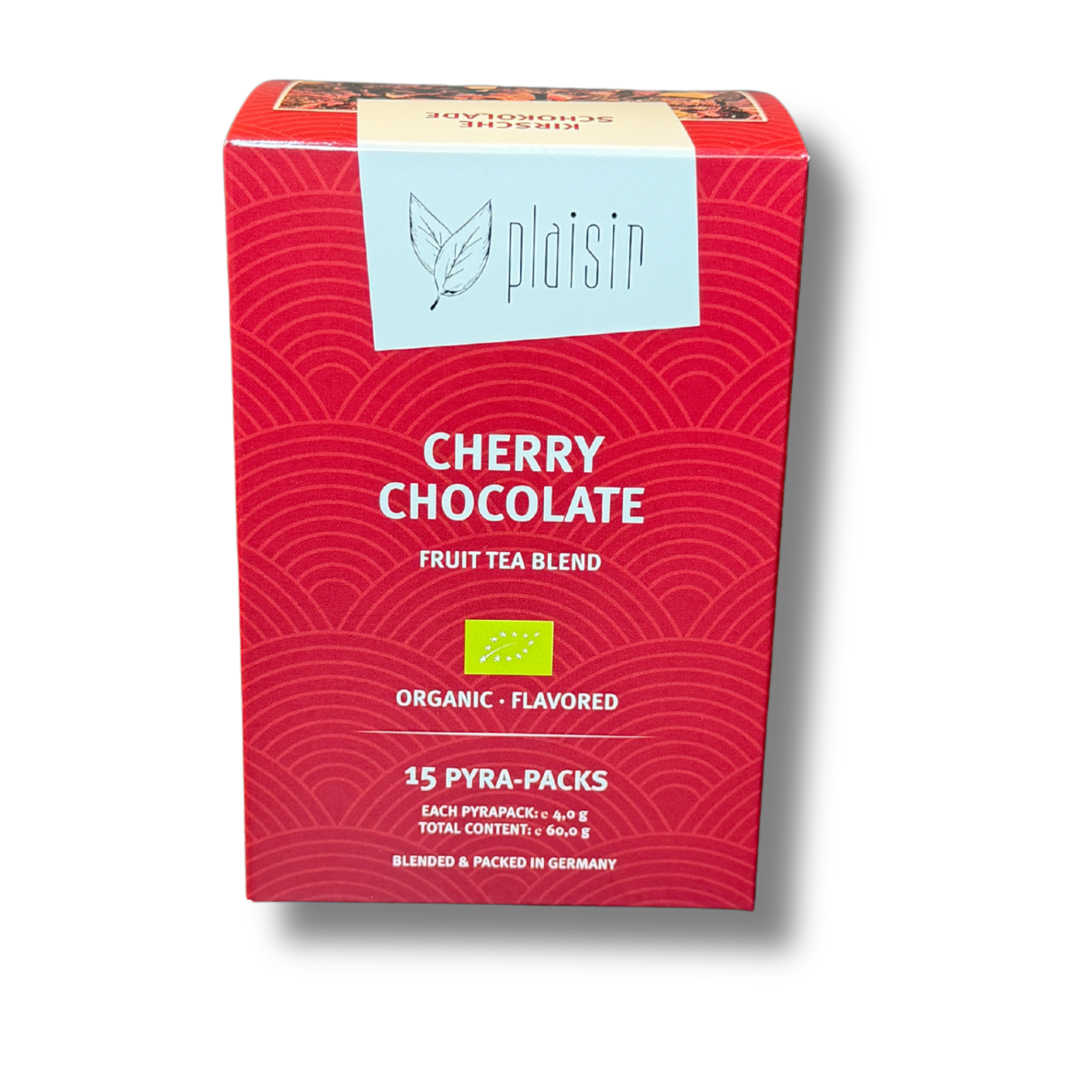 Plaisir Bio Kirsche Schokolade Früchtetee Pyra Pack koffeinfrei