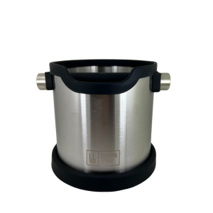 Mondo del Caffè Zubehör Abschlagkasten Knockbox Edelstahl Schwarz
