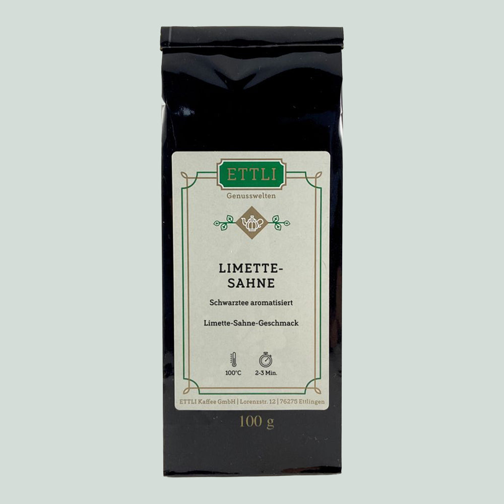 ETTLI Schwarztee Limette Sahne Tee 100 g cremig-frisch