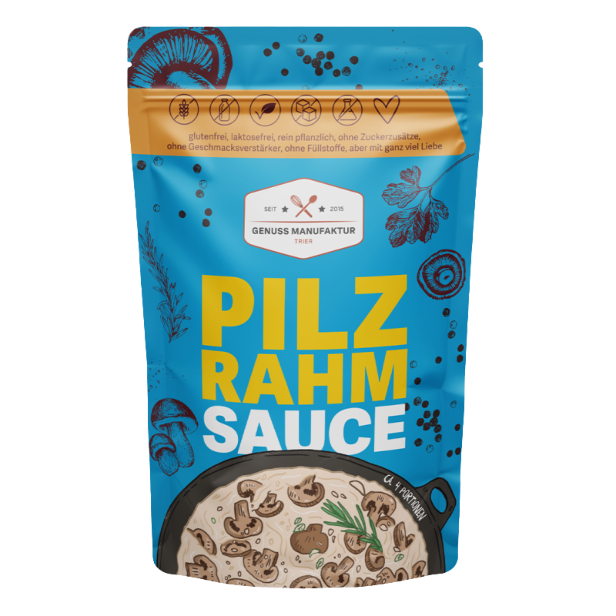 Genussmanufaktur Pilzrahm Sauce cremig glutenfrei laktosefrei