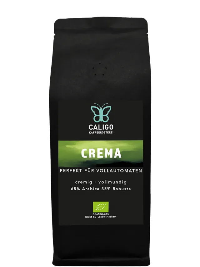 Caligo Crema Bio Kaffee Vollautomat 250g Bohnen Nougat
