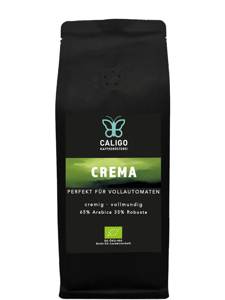 Caligo Crema Bio Kaffee Vollautomat 250g Bohnen Nougat