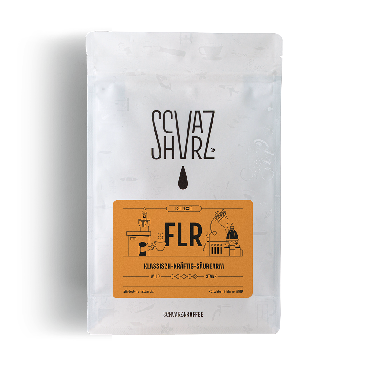 Schvarz FLR 70/30 Espresso Bohnen 1 kg schokoladig