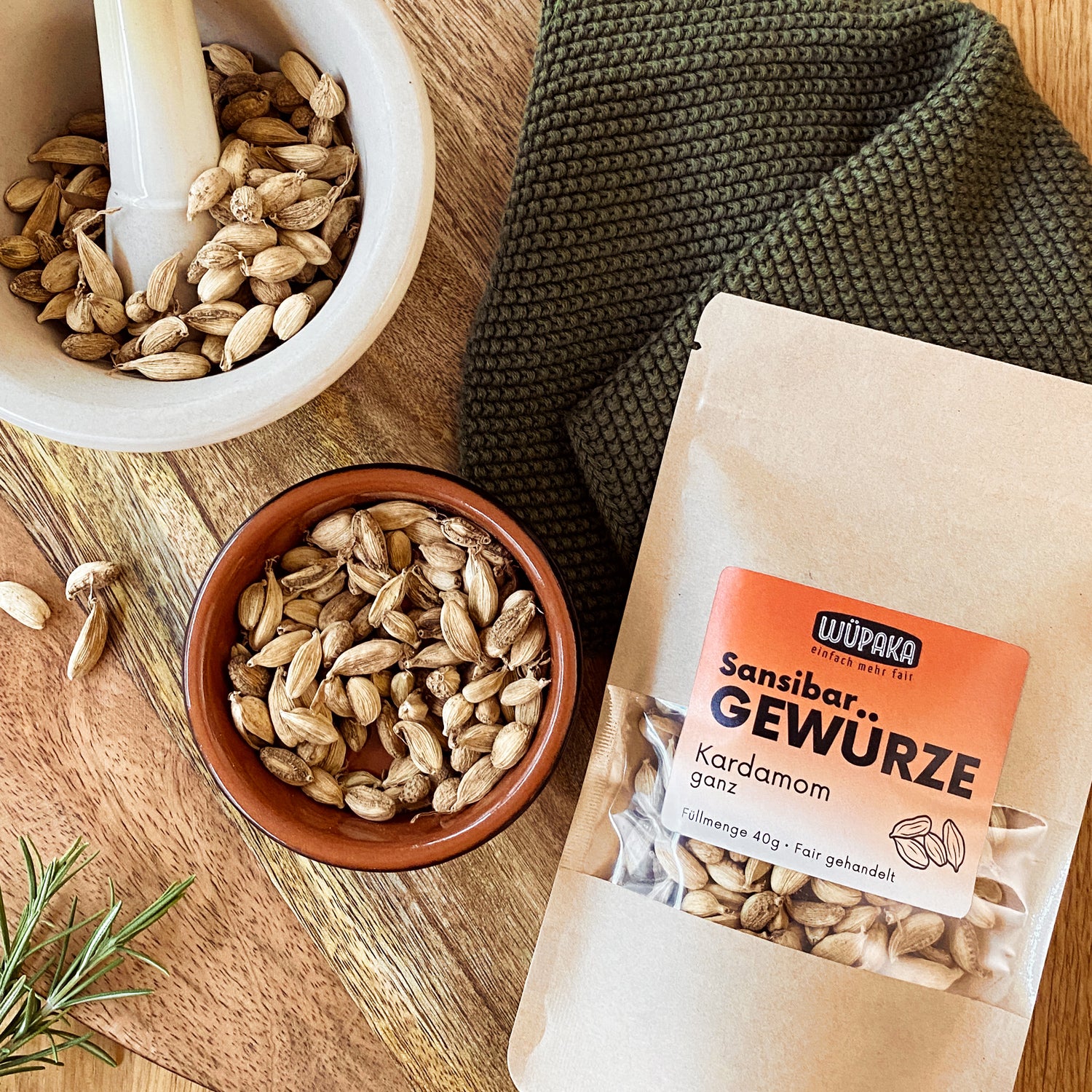 WÜPAKA Gewürze Kardamom ganz 40g aus Sansibar