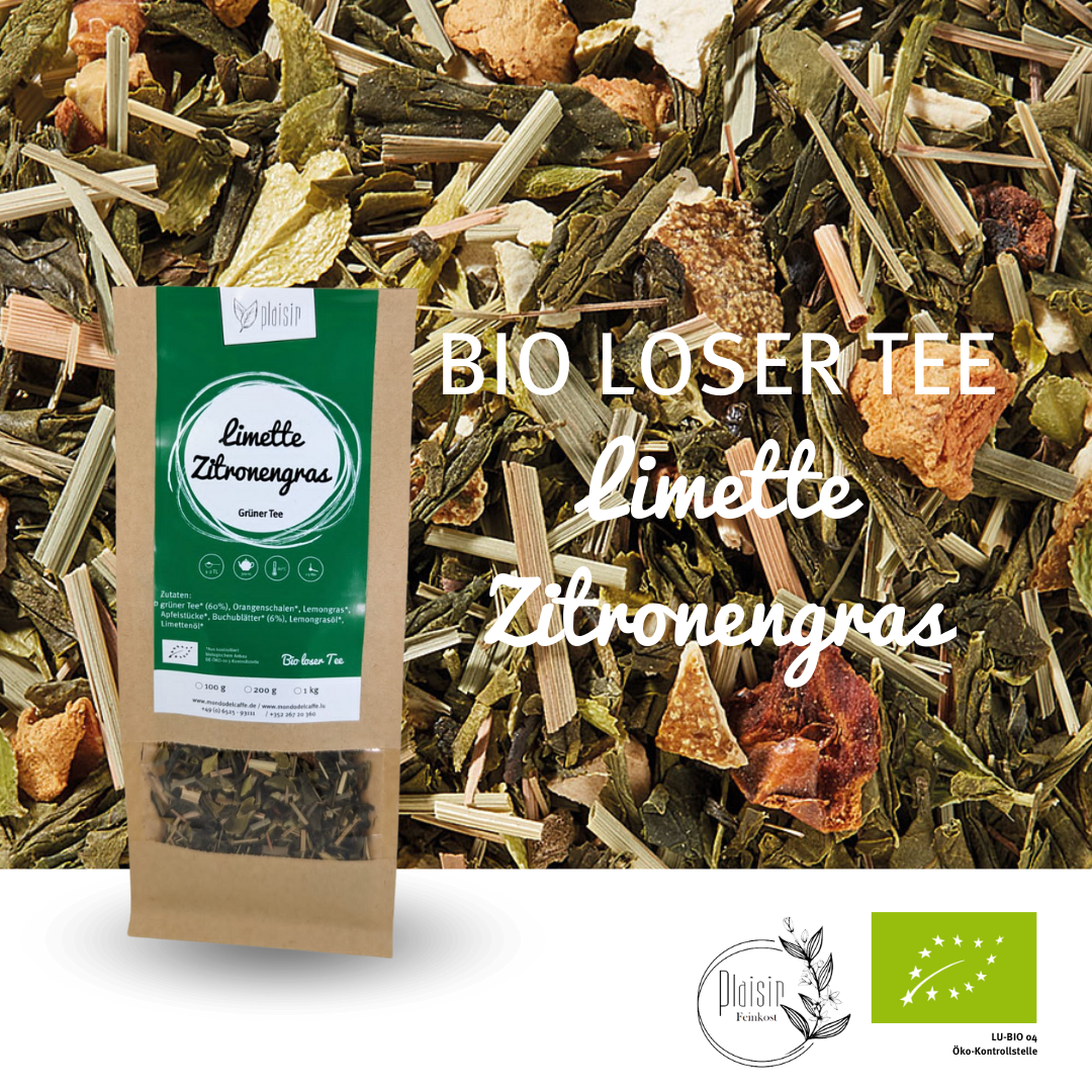 Plaisir Limette Zitronengras Bio Tee loser Sencha 100g