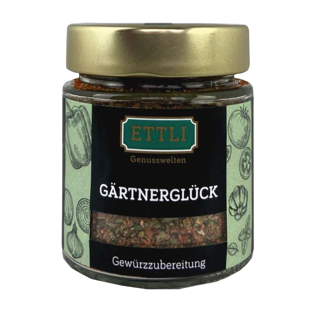 ETTLI Gewürzmischungen Gärtnerglück Gewürz 60 g Kräuter Schraubglas