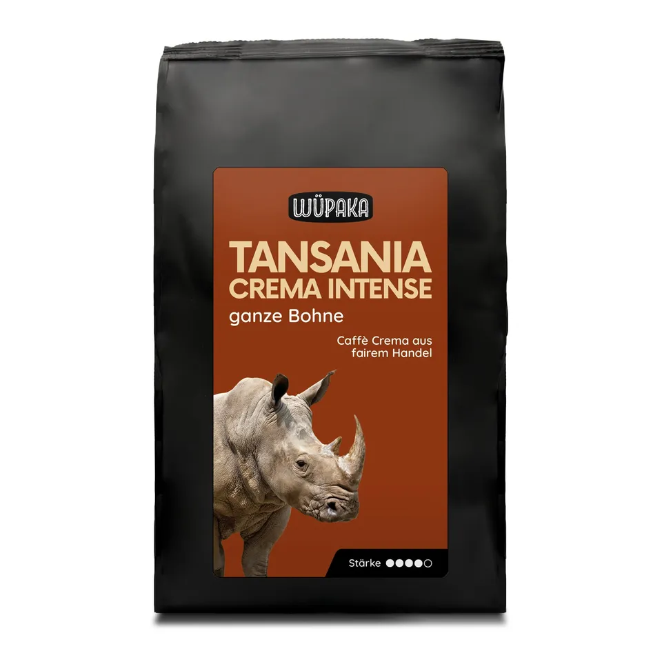 WÜPAKA Tansania Crema Intense Kaffee Bohnen 500g