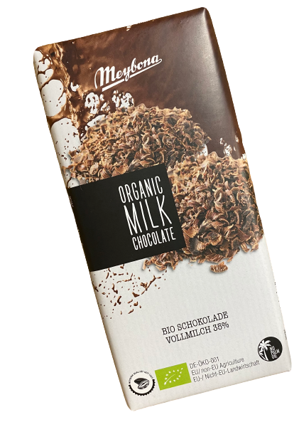 Meybona Bio Vollmilch Schokolade 35% Kakao Tafel