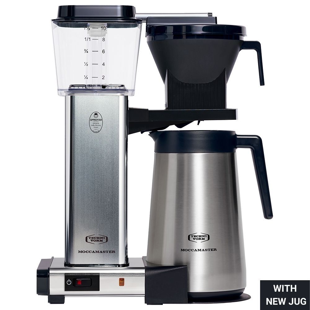 Schvarz Moccamaster KBGT Filterkaffeemaschine Polished Silver