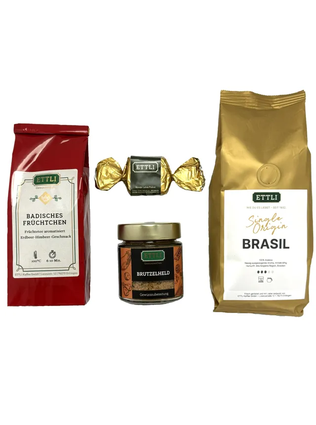 ETTLI Kaffee Kleine Vielfalt Brasil Single Kaffee 250 g ganze Bohnen mild