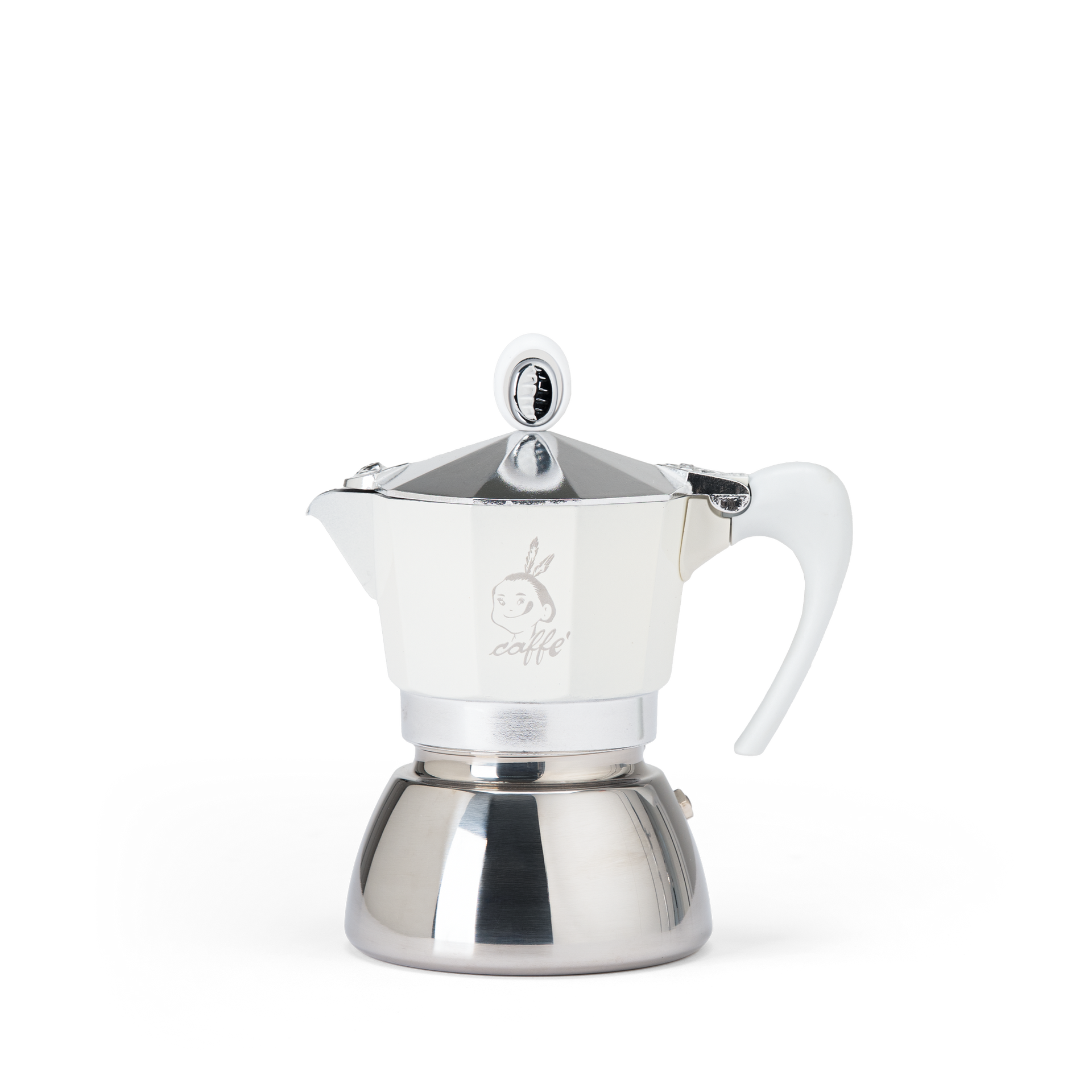 Passalacqua Moka Induktion 3 Tassen weiß Espressokanne