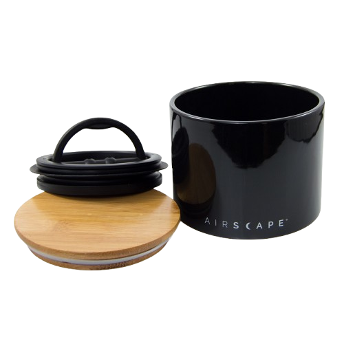 Airscape Keramik Vakuumdose Kaffeeddose Schwarz 300 g
