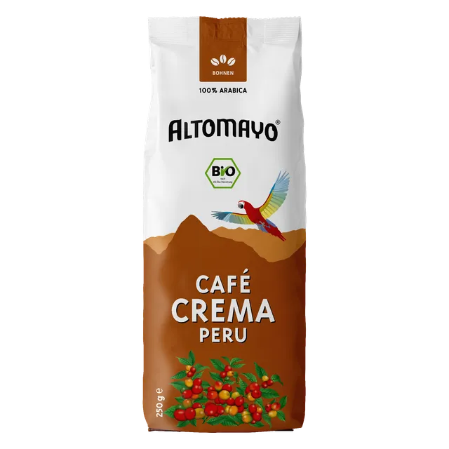 Altomayo Bio-Kaffee Café Crema Bohnen 250g mild