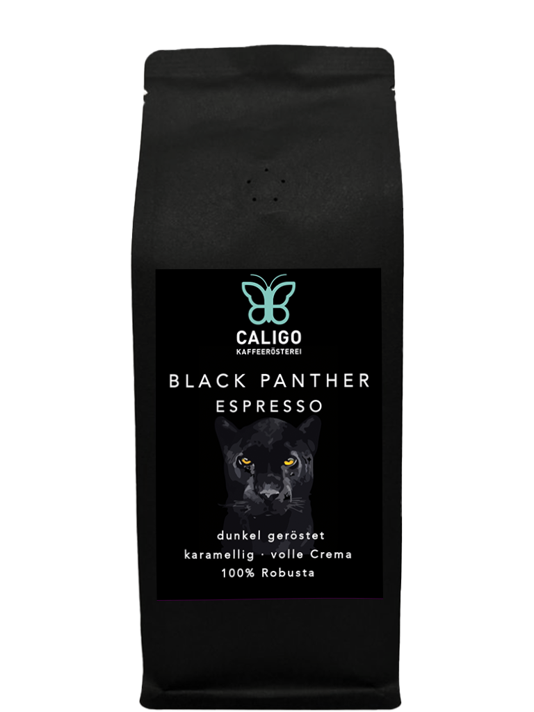 Caligo Black Panther Espresso 250g Bohnen Robusta kräftig