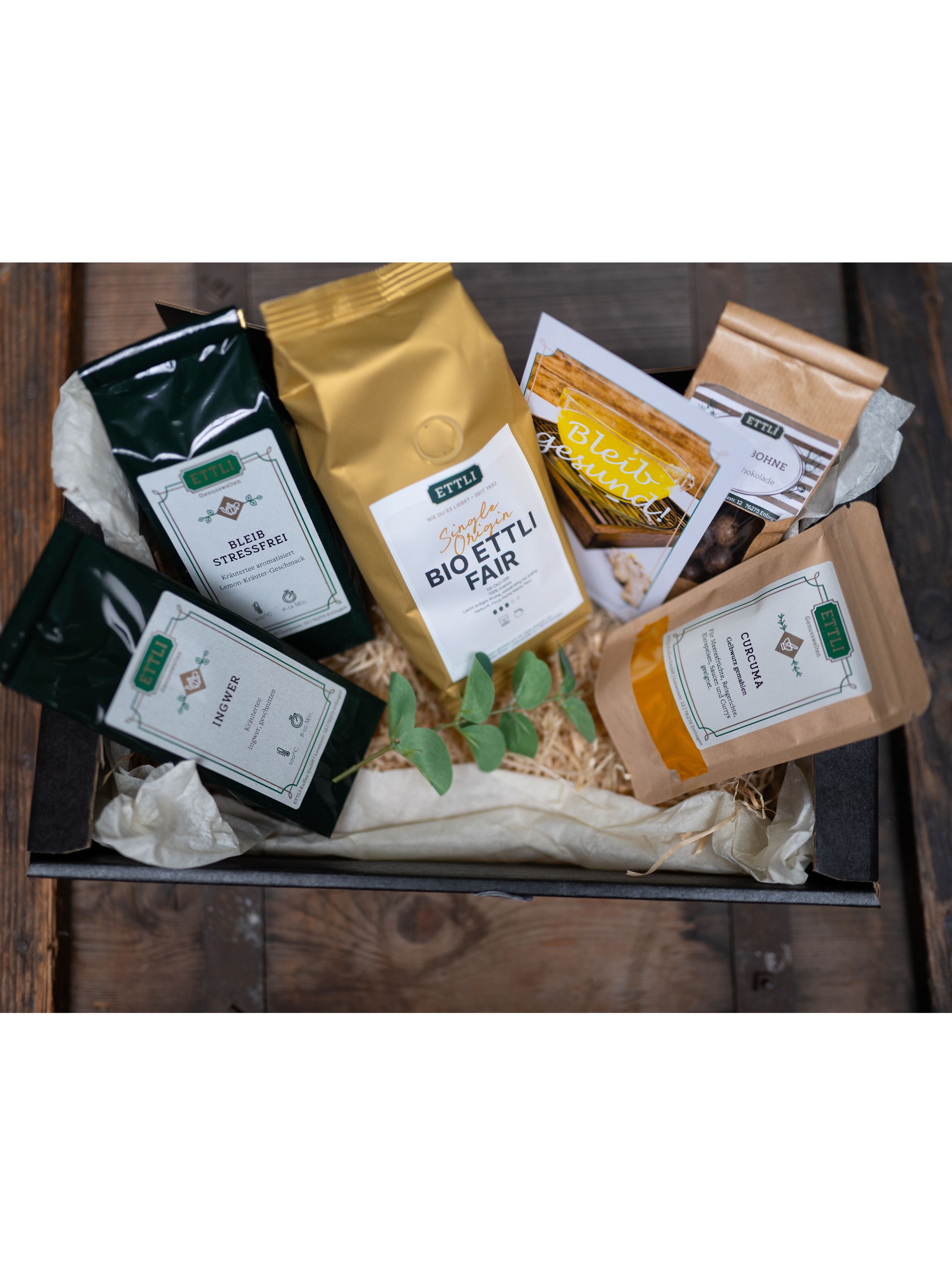 ETTLI Bleib gesund Paket Kaffee Tee Set Kurkuma