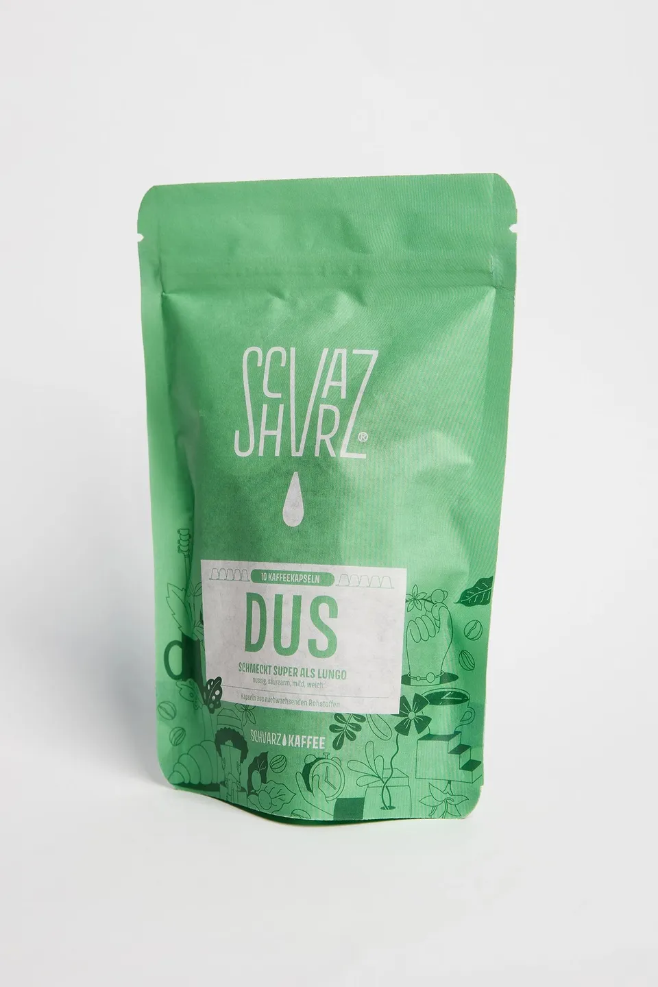 Schvarz DUS Lungo Kapseln 10 Kapseln dunkel schokoladig