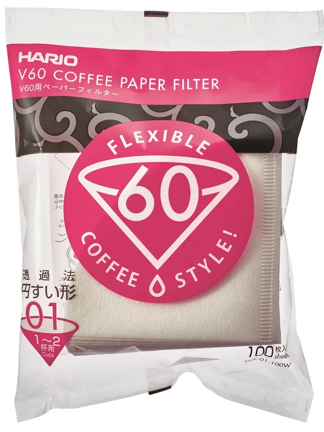 Hario V60 01 Kaffeefilter Papier 100 Stück feinporig