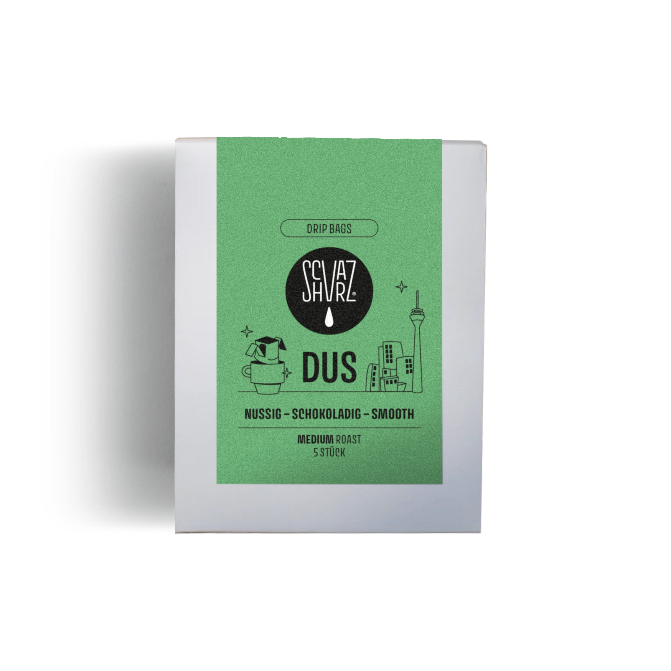 Schvarz DUS Drip Bag Filterkaffee Einzeln nussig