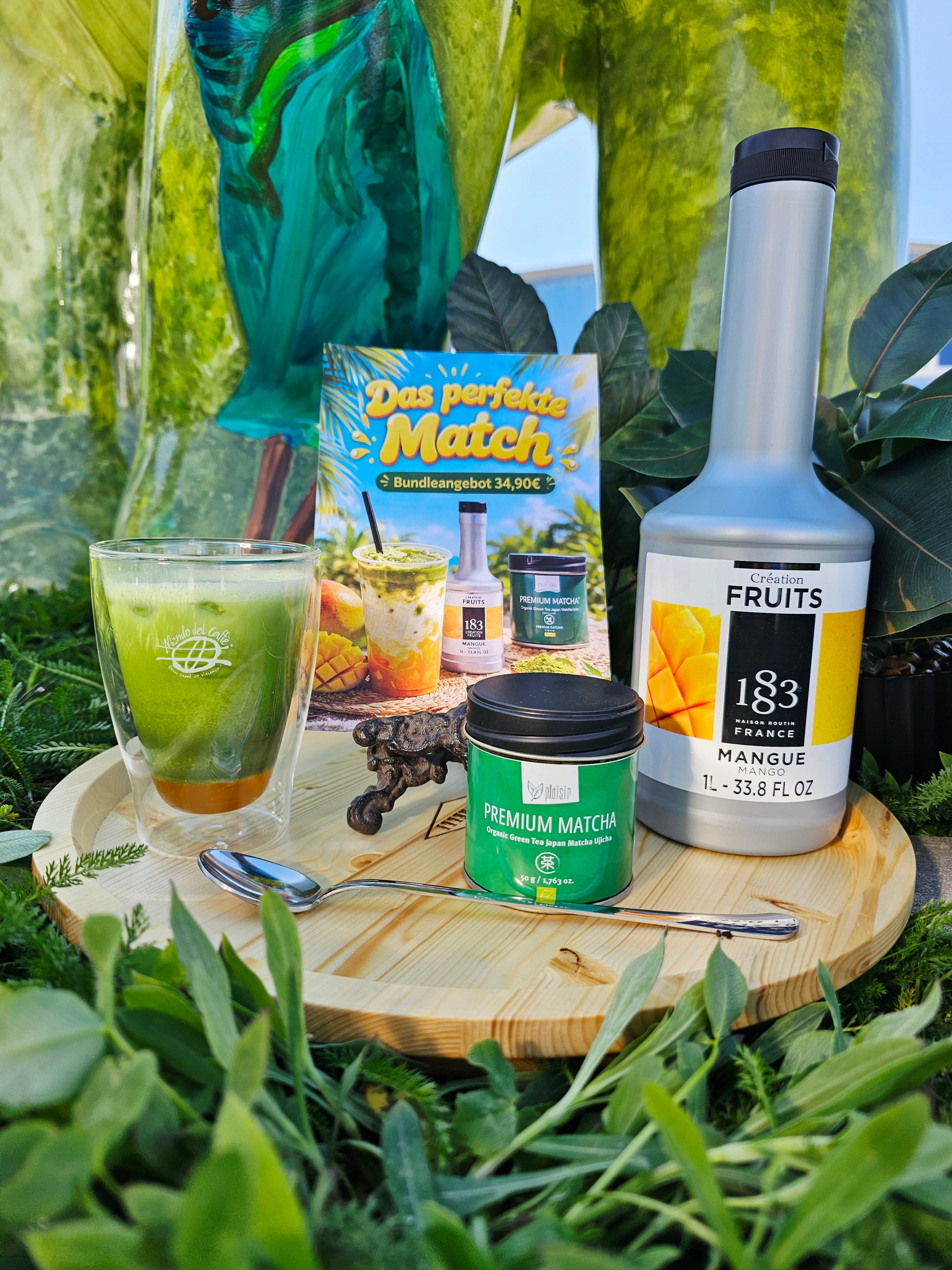 Plaisir Matcha Mango Bundle Uji Bio 50g + Püree 1L