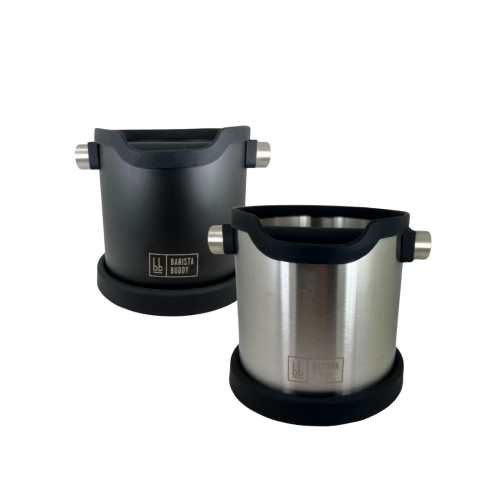 Mondo del Caffè Zubehör Abschlagkasten Knockbox Edelstahl Schwarz
