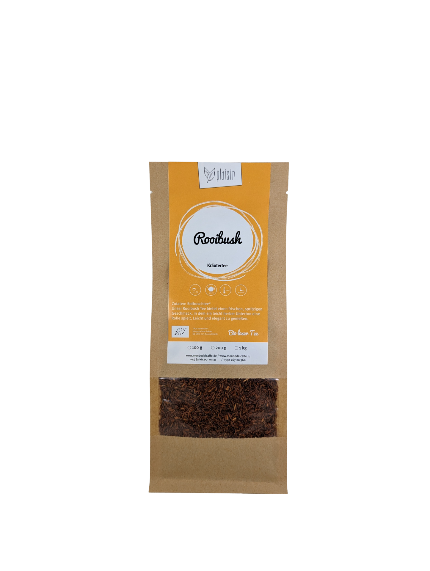Mondo del Caffè Rooibush Bio Rotbuschtee 100 g lose