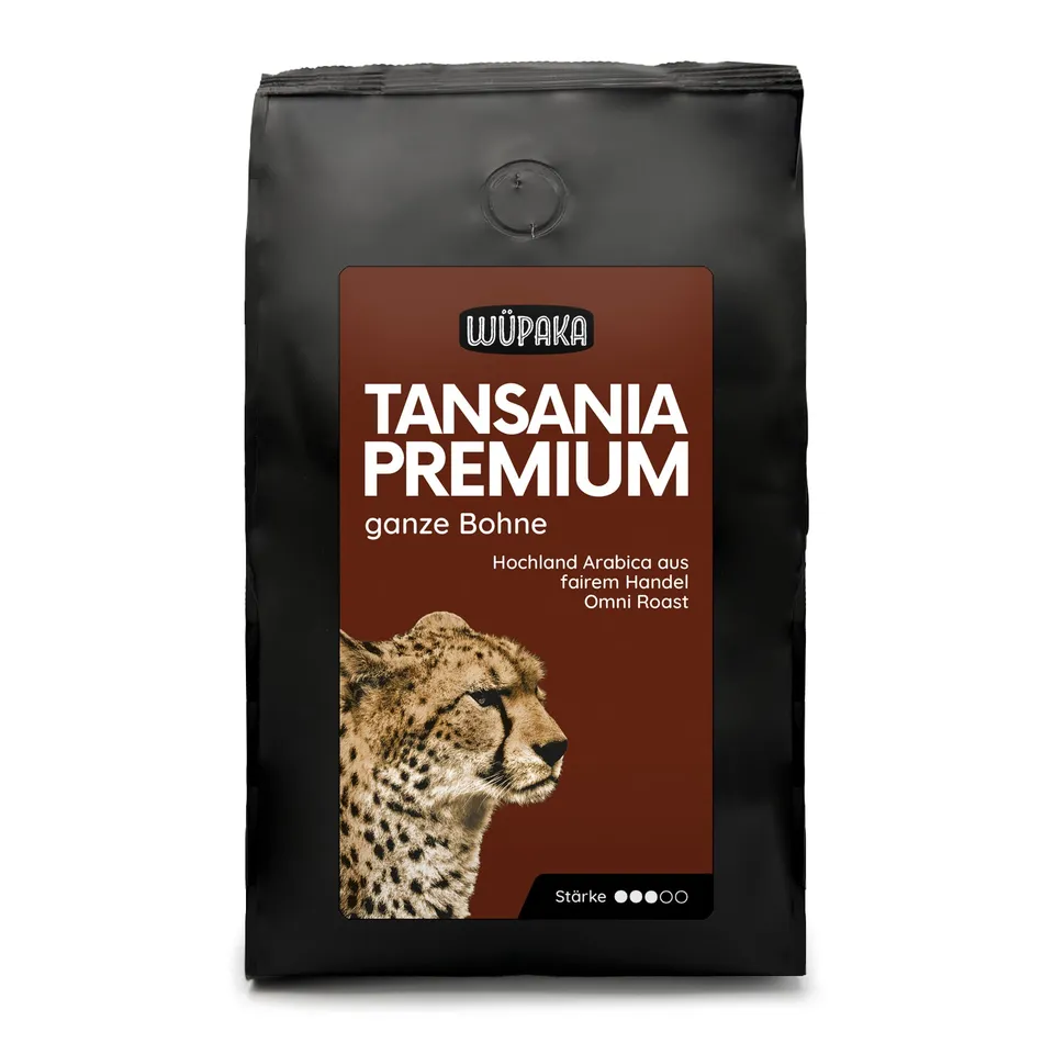 WÜPAKA Tansania Premium Kaffee Bohne 500g Omni Roast