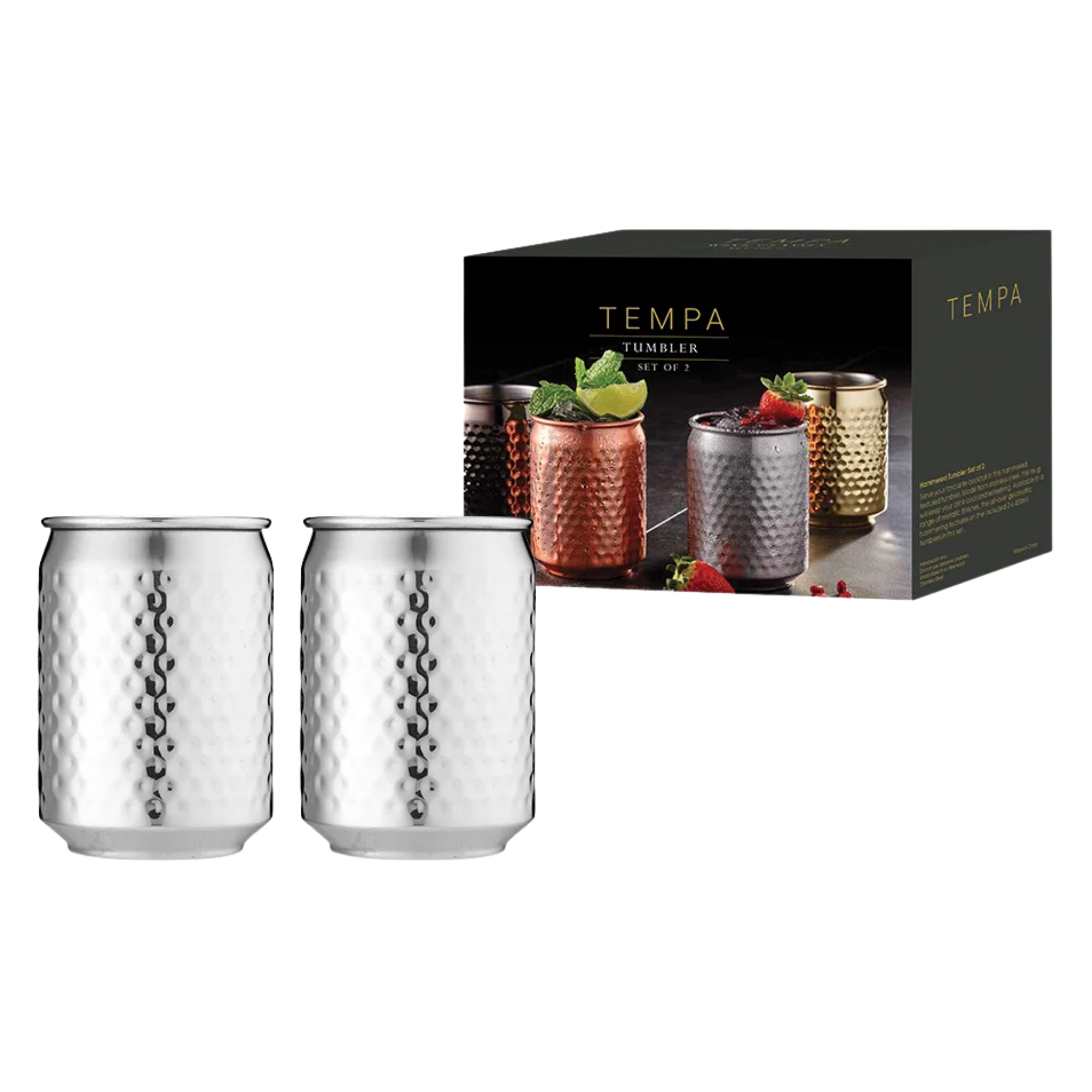 Spencer Hammered Tumbler Edelstahl 400 ml 2er-Set Gold
